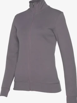 Veste sweat basique, logo imprimé et broderie