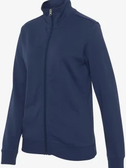 Veste sweat basique, logo imprimé et broderie