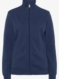 Veste sweat basique, logo imprimé et broderie