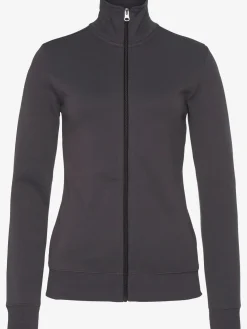 Veste sweat basique, logo imprimé et broderie