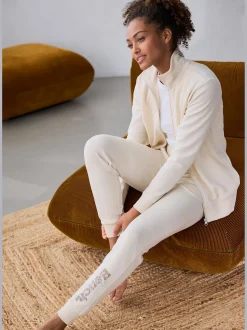 Veste sweat basique, logo imprimé et broderie