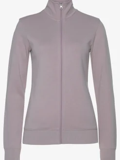 Veste sweat basique, logo imprimé et broderie