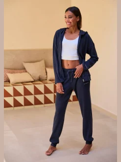 Veste sweat tendance à la structure côtelée