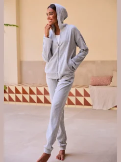 Veste sweat tendance à la structure côtelée