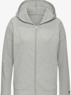 Veste sweat tendance à la structure côtelée