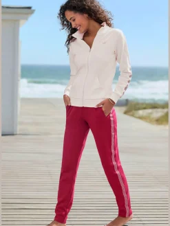 Veste sweat veste à col montant et rayures