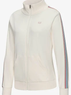 Veste sweat veste à col montant et rayures