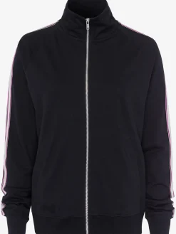 Veste sweat veste à col montant et rayures
