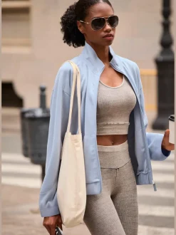Veste sweat veste détente à col montant