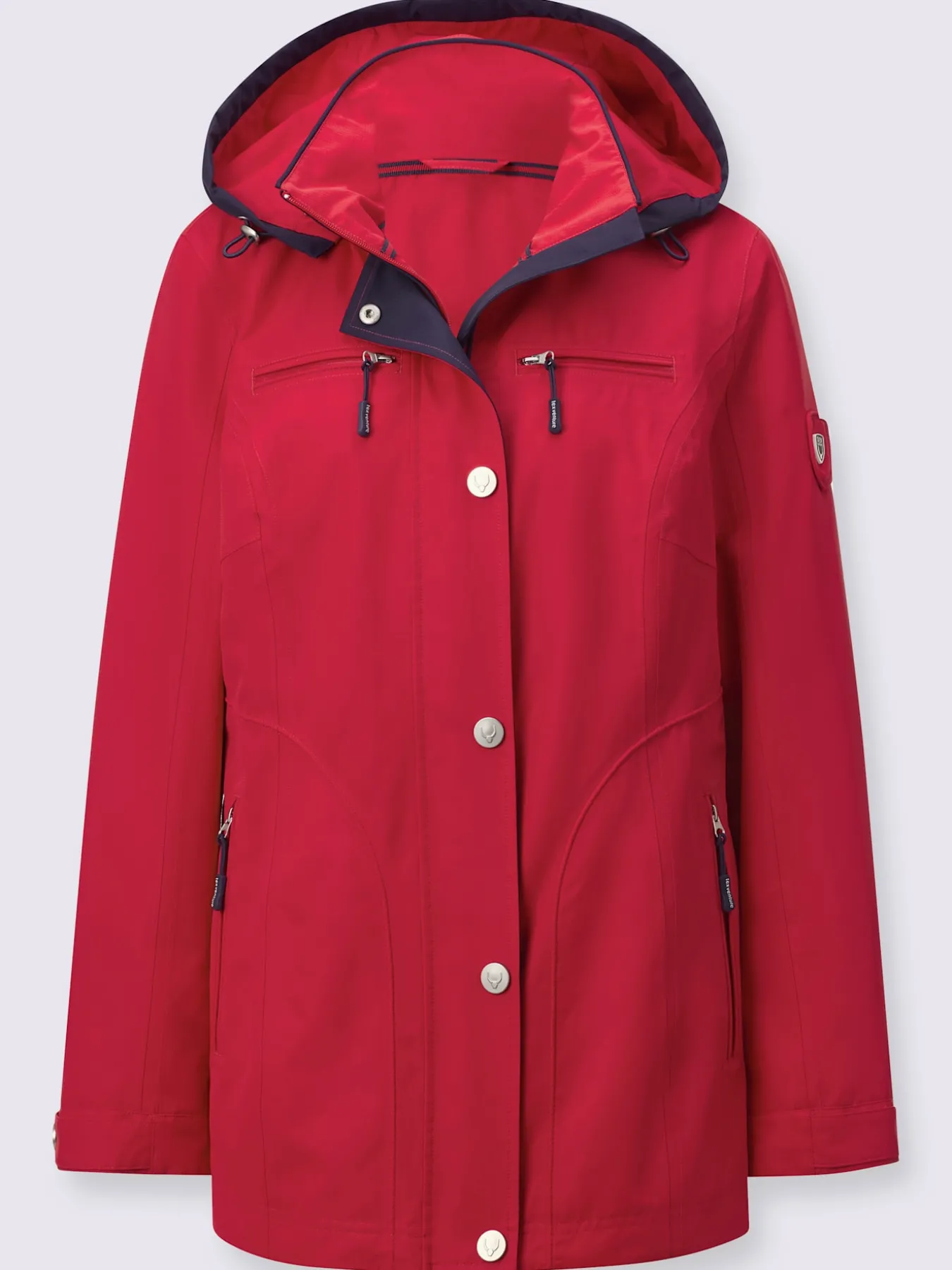 Veste technique capuche amovible grâce à une glissière