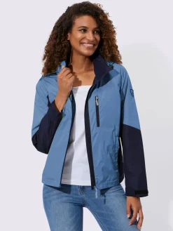 Veste technique capuche amovible grâce à une glissière