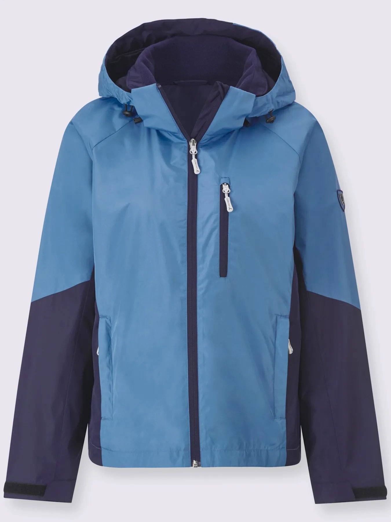 Veste technique capuche amovible grâce à une glissière