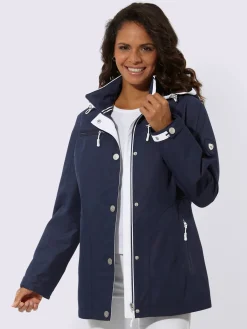 Veste technique capuche amovible grâce à une glissière