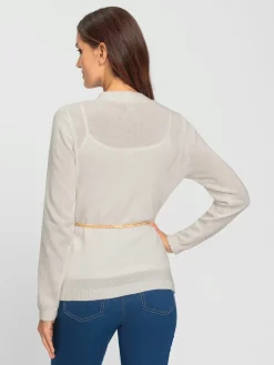 Veste tricot 2 en 1 livré avec ceinture-chaîne décorative